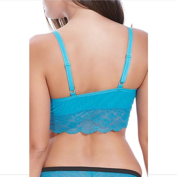 NWT FREYA 'Fancies' Lace Trim Bralette in Electric Blue [SZ Medium ]‎ #C639 - Picture 8 of 9